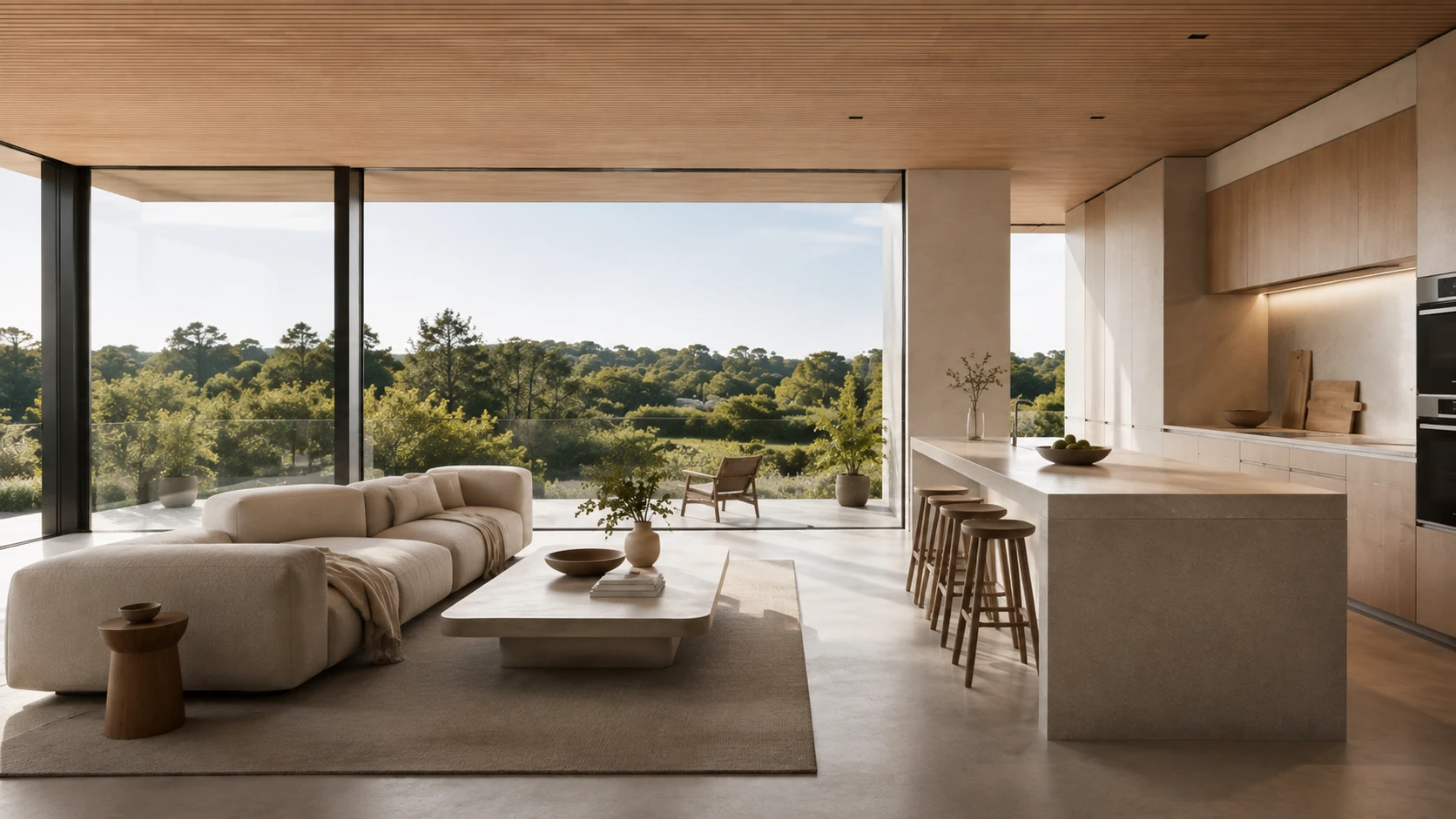 Premium condo with panoramic windows overlooking the landscape