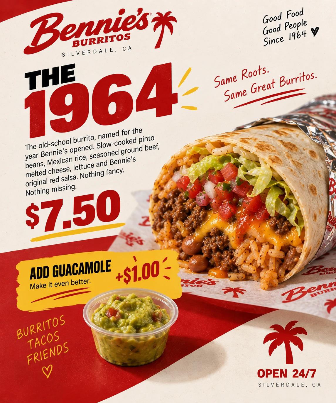 advert of the 1964 signature burrito