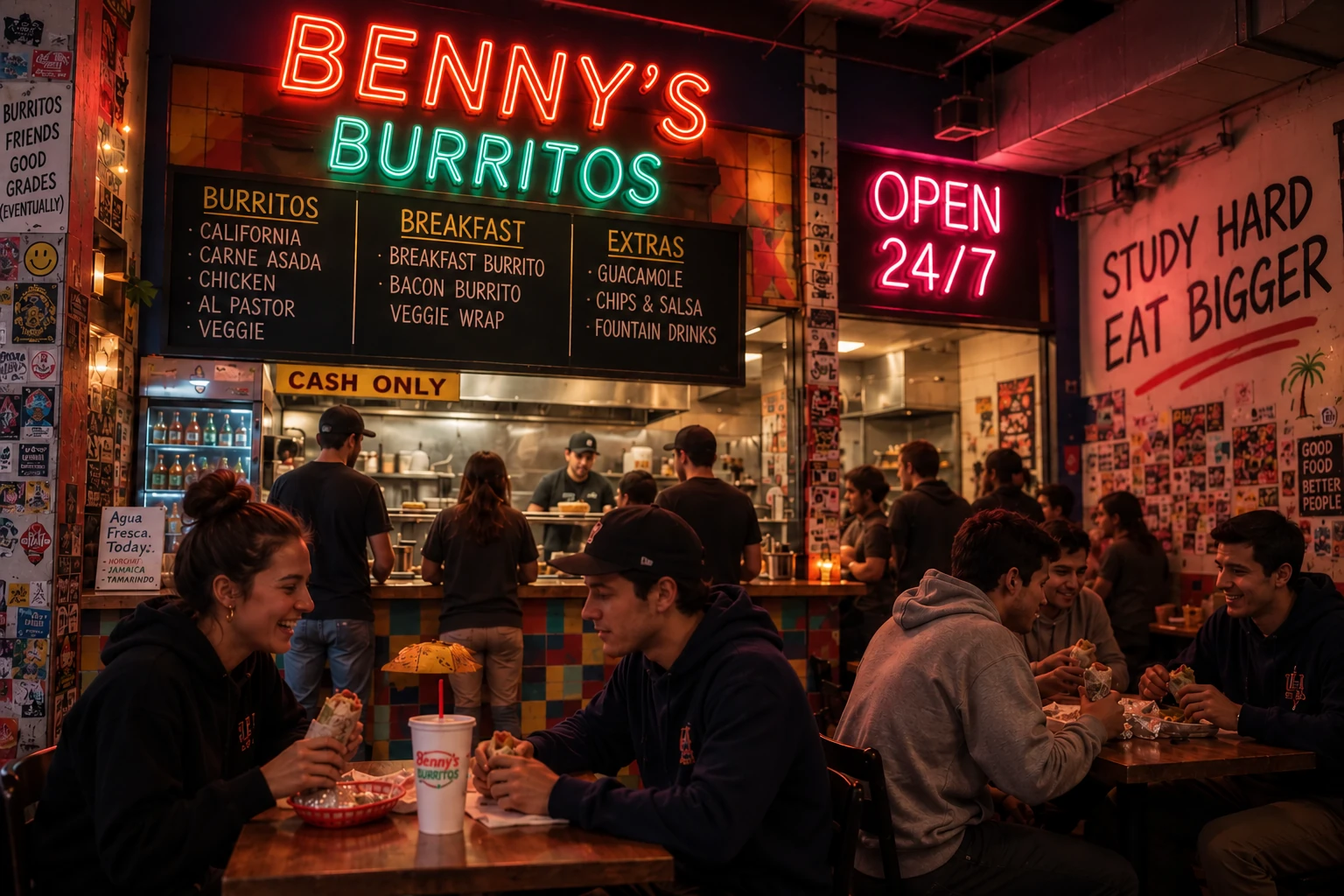 Bennie's during rush hour