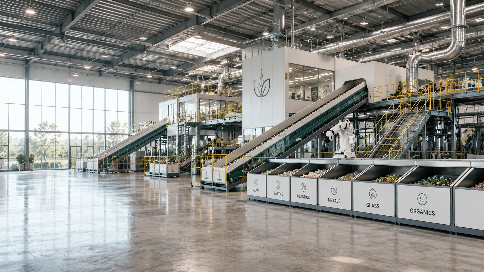 A modern recycling facility